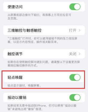 隆德苹果授权维修站分享iPhone轻点无法唤醒怎么办 