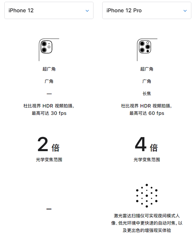 隆德苹果手机维修分享苹果 iPhone 12 与 iPhone 12 Pro 选哪款 